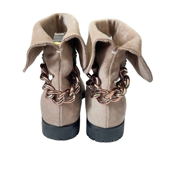 Marc Jacobs Tan Suede Chunky Chain Lug Sole Boots 37.5 - Picture 2 of 15